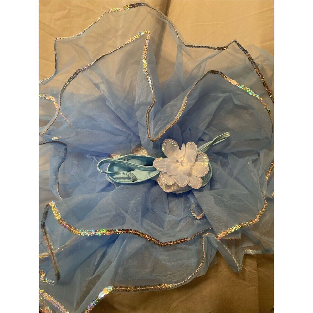 Curtain Call Costume Sky Blue‎ Dance Ballet Size Child XS Sequin Tutu Outfit
